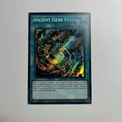 Yugioh Ancient Gear Fusion LDS1-EN090 Limited Edition Secret Rare - Image 1