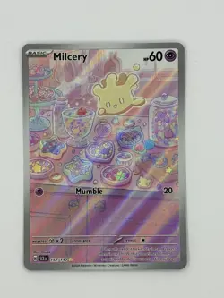 Pokemon TCG Milcery 152/142 Stellar Crown Holo Illustration Rare Mint Condition - Image 3