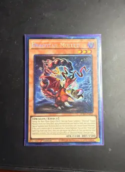 Yugioh Justice Hunters DRACOTAIL MULULU - JUSH-EN005 -1st Ed Collector's Rare NM - Image 1