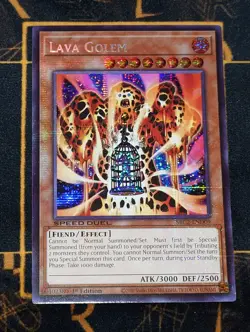 YUGIOH Lava Golem (SBC2-END09) SPEED DUEL Prismatic Secret Rare 1st Edition NM - Image 1