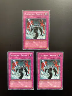 Yugioh Sakuretsu Armor SD10-EN033 Common 1st Edition Damaged X3 - Image 1