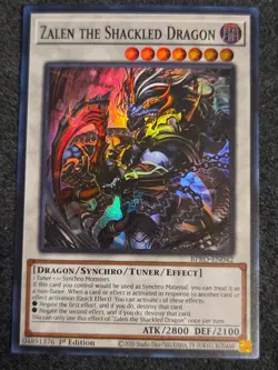 Yugioh! Zalen the Shackled Dragon BPRO-EN042 Super Rare 1st Edition NM - Image 1