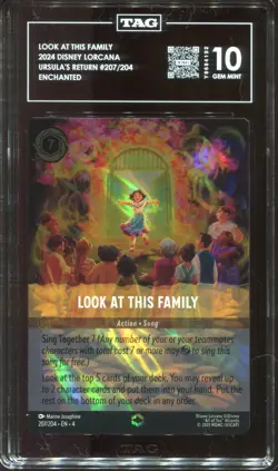 Disney Lorcana Look At This Family Encanto Enchanted Graded Tag 10 Gem Mint #207 - Image 3