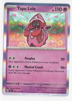 Tapu Lele 092/191 Holo Surging Sparks Pokemon Card - Image 1