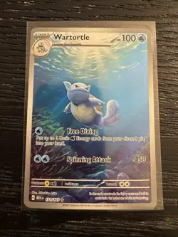 Pokemon TCG Wartortle 171/165 Scarlet & Violet 151 Illustration Rare Card - Image 1