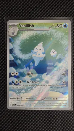 Pokemon TCG Vanillish White Flare Holo Card Illustration Rare 112/086 Mint - Image 3
