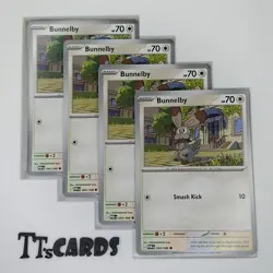 Bunnelby 064/088 x4 Playset 4x Pokemon TCG ME03 Perfect Order POR - 4 Card Set - Image 1