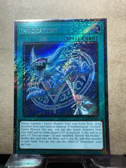 Invocation Yugioh RA04-EN281 Platinum Secret Rare PSR NM - Image 1
