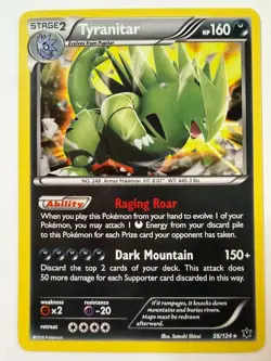 Pokemon Card Tyranitar Fates Collide Holo Rare 56/124 Near Mint - Image 1