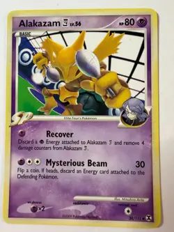 Alakazam LV.56 Non Holo Pokemon Card Rising Rivals 38/111 - Image 1