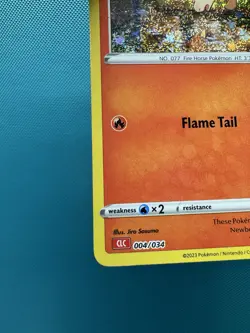 Ponyta 004/034 Trading Card Game Classic Holo NM 2557 - Image 4