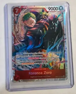 One Piece Card Game Roronoa Zoro EB04-007 Egghead Holo Character Card 9000 Power - Image 1