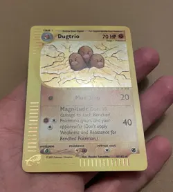 Dugtrio 10/165 Holo Swirl - Expedition Base Set - Pokemon Ereader Card - Image 3