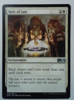 Rule of Law *Rare* Magic MtG x1 Core 2020 M20 - Image 1