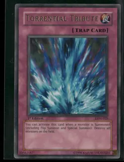 Torrential Tribute LON-025 Labyrinth of Nightmare Yu-Gi-Oh 1st Edition LP - Image 1