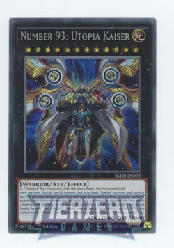 Yugioh Number 93: Utopia Kaiser BLHR-EN093 Secret Rare 1st Edition NM/LP - Image 1
