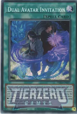 Yugioh Dual Avatar Invitation PHRA-EN057 Secret Rare 1st Edition NM/LP - Image 1