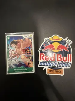 Monkey.D.Luffy PRB02-005 NM Red Bull Double Don Event Stamp Participation Promo - Image 1