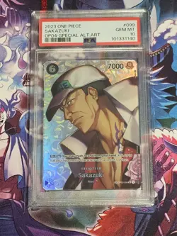 Sakazuki SP OP04-099 Kingdoms Of Intrigue Alternate Art English One Piece PSA 10 - Image 1
