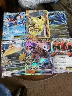 Lot Of 6 Pokemon Oversized Cards Ash-Greninja EX Gx Break Promo Foils 2016-2017 - Image 1