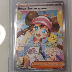 Pokemon TCG Rosa's Encouragement POR 123/088 Trainer Full Art Holo Card - Image 1