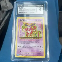 Pokemon TCG Mr. Mime 013/034 Holo CGC 9 Graded Card English - Image 1