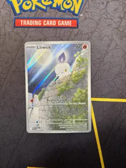 Pokemon TCG Litwick Card White Flare Illustration Rare Holo 101/086 - Image 1