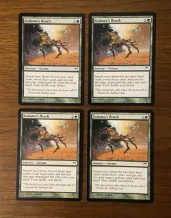 MTG Magic The Gathering Champions Kamigawa Kodama's Reach X 4 Green LP - Image 1