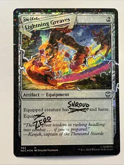 Lightning Greaves (382) Secret Lair x Deadpool Drop (Pool Party Foil) - Mint - Image 1