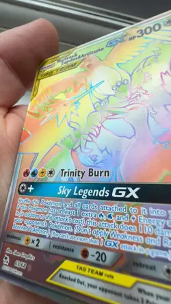 Pokemon TCG Card Moltres Zapdos & Articuno Tag Team GX 69/68 Hidden Fates - Image 2