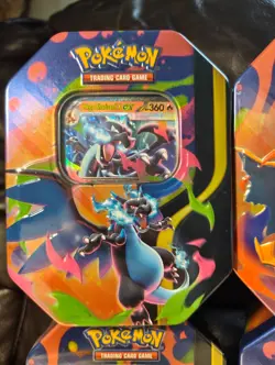 Pokemon - Mega Charizard ex Tins X + Y ascended heroes New & Sealed IN HAND x2 - Image 2
