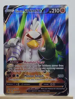 Pokemon Galarian Sirfetch'd V 174/185 Full Art Ultra Rare Holo Vivid Voltage TCG - Image 1