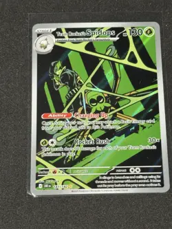 Pokemon Team Rocket's Spidops 187/182 Sv10: Destined Rivals Illustration Rare - Image 1