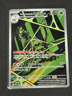 Pokemon Team Rocket's Spidops 187/182 Sv10: Destined Rivals Illustration Rare - Image 2