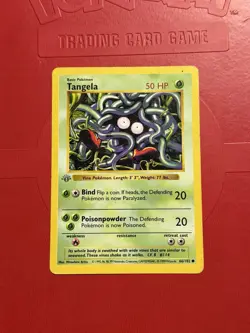 Pokemon Base Set Tangela 66/102 Shadowless 1st Edition - Image 1