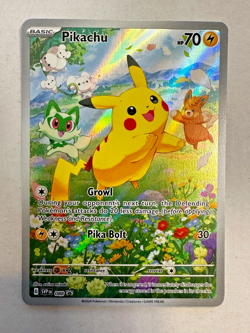 Pikachu SVP088 Black Star Promo Paldea Adventure Chest Holo TCG NM or better - Image 1