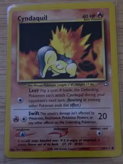 Pokemon TCG Cyndaquil Basic Neo Genesis 56/111 Common Regular 2000 English - Image 4