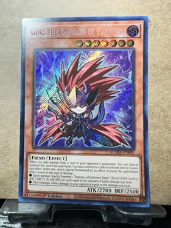 *** GORZ THE EMISSARY OF DARKNESS *** SECRET RARE (CHIBI) BLMM-EN005 YUGIOH! - Image 1