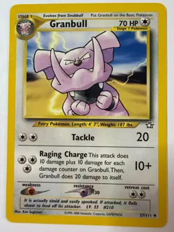 Granbull 37/111 - Neo Genesis Unlimited Edition - WOTC Pokemon LP - Image 1