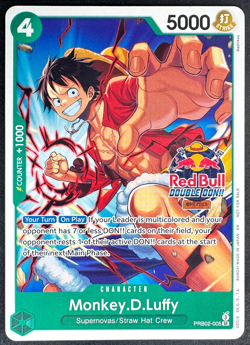 One Piece TCG - Monkey.D.Luffy PRB02-005 Red Bull Double DON!! - Promo - Image 1