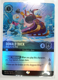 Disney Lorcana Donald Duck 220/204 Along for the Ride - Epic- Winterspell - Image 1