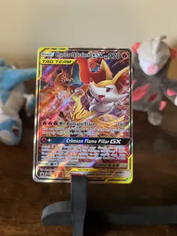 Charizard & Braixen GX SM230 SM Holo Rare Pokemon Card TCG Tag Team Near Mint - Image 1