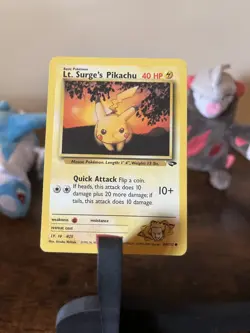 Lt. Surge's Pikachu 84/132 Gym Challenge Regular 84/132 Rare Pokemon Card TCG - Image 1
