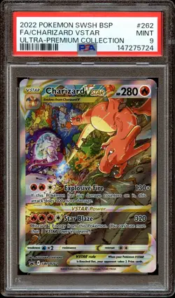 PSA 9 MINT Charizard VSTAR SWSH262 UPC Promo ULTRA-PREMIUM Pokemon Card 724 - Image 1