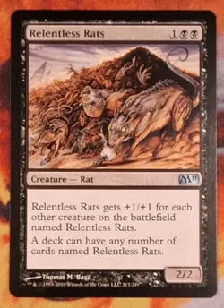 *NM* Relentless Rats M11 Magic the Gathering Card - Image 1
