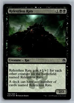 Relentless Rats 105 Common Masters 25 Magic: The Gathering Foil Near Mint - Image 1