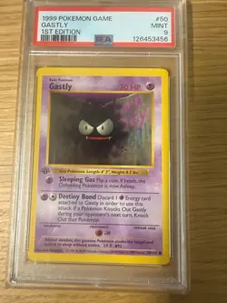 Pokemon Gastly Base Set Shadowless 1st Edition #50 PSA 9 Mint - English - Image 1