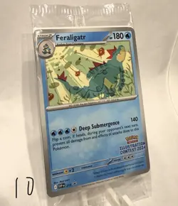 Sealed Pokemon TCG Feraligatr and Pikachu Illustration Contest 2024 Promo Cards - Image 1