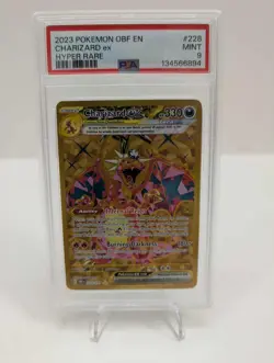 Pokemon TCG Charizard ex Hyper Rare SV03 Obsidian Flames Holo PSA 9 #228/197 - Image 1