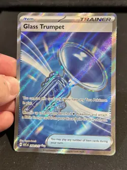 Pokemon Glass Trumpet ASC Ultra Rare Holo Trainer Item 260/217 Card - Image 1